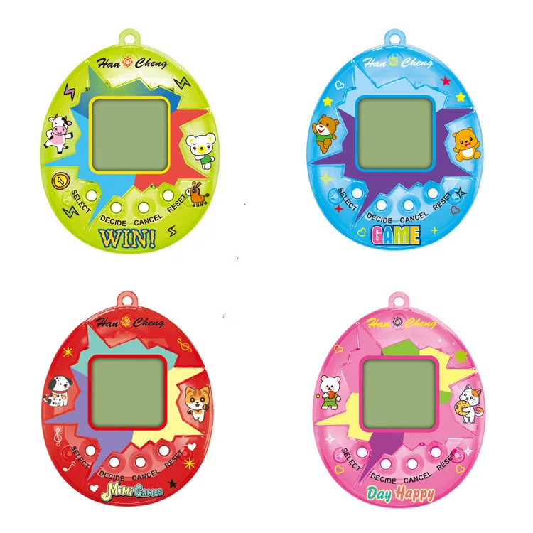 Electronic Pets Nostalgic Electronic Pet Game Toy Tamagotchiuni Animal Egg Keychain Giga Virtual Digital Pets