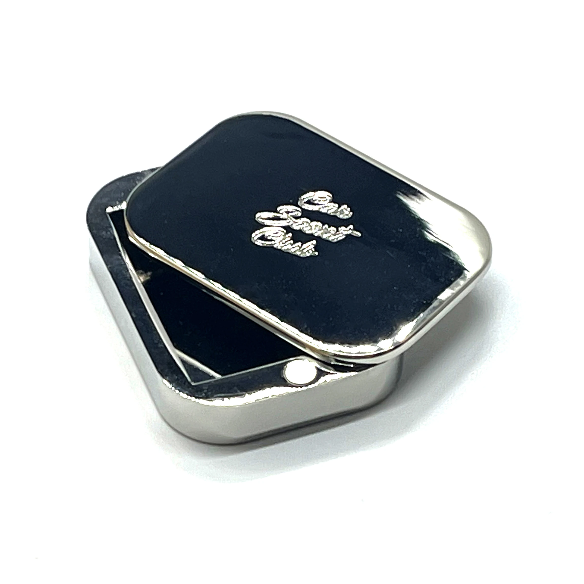 Leather Magnetic Refill Solid Perfume Container Metal