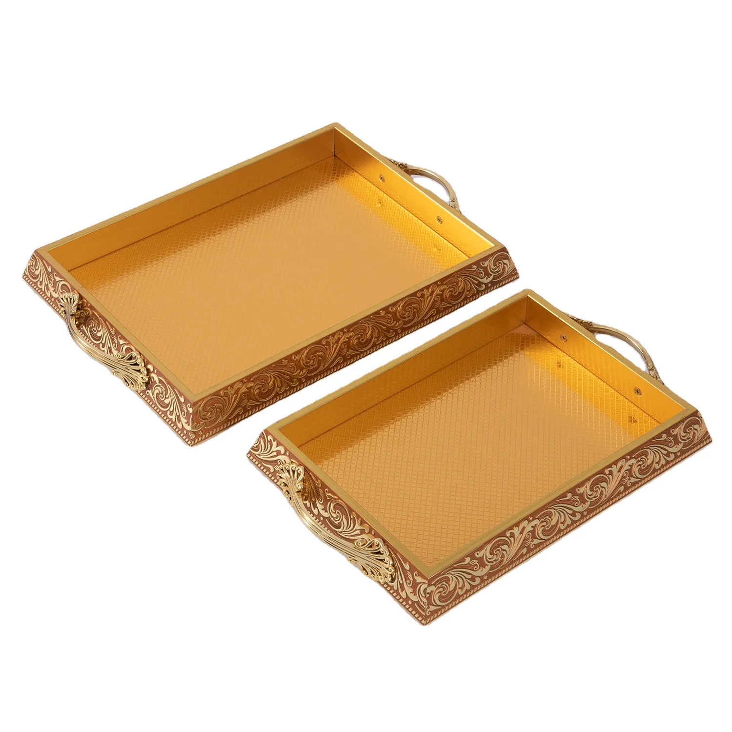 Morning Glory Food Tray With Handle For Hotel Restaurant Home Tray Sets Serving Tray