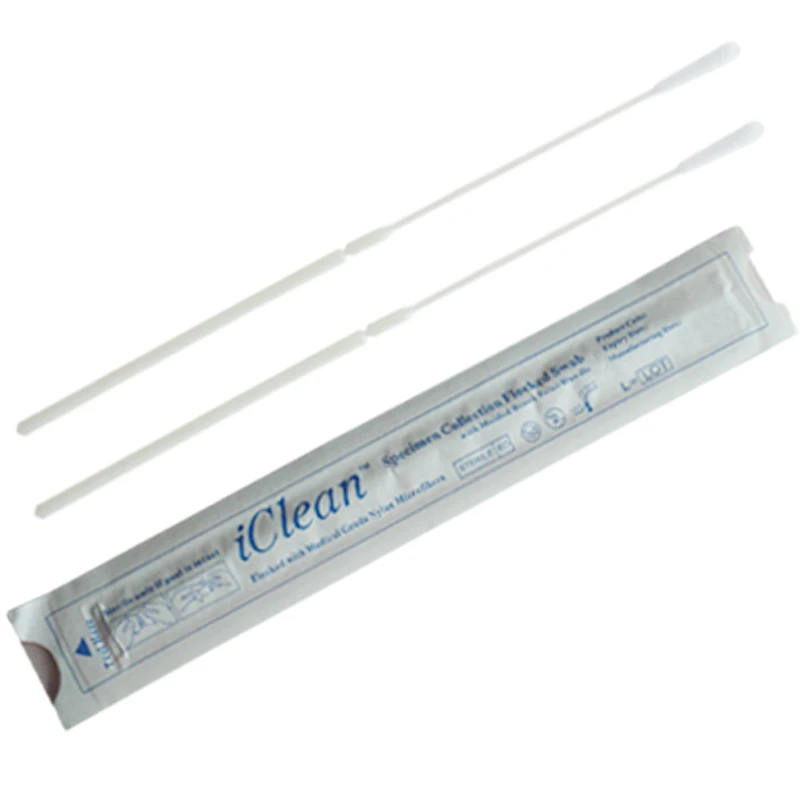 Medical disposable sterile sampling flocking oral stick nasopharyngeal nylon flocked swabs