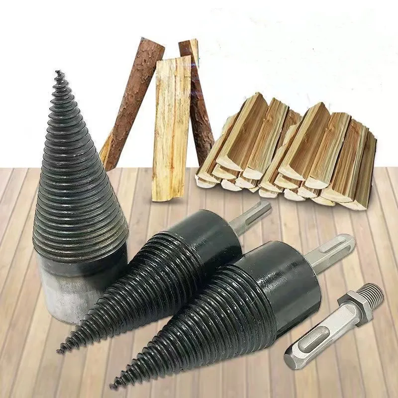 Hot Sale Professional Firewood Splitting Tool Artifact Houseld Water Drill Bit Efficient Wood Splitting Cone Electric Hammer