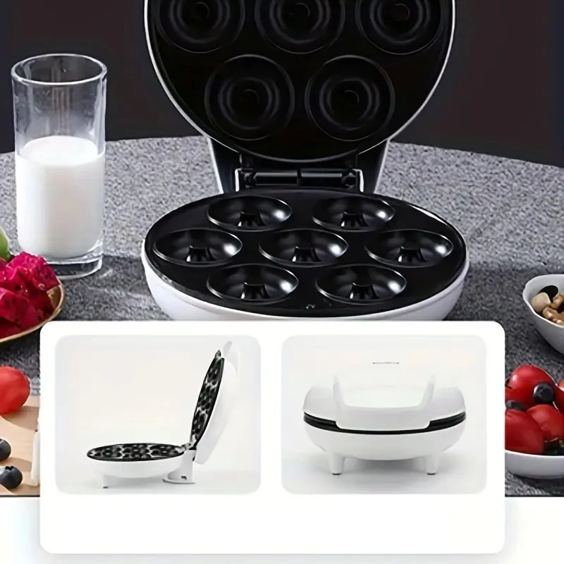 Mini Donut Maker Machine 7 holes Small Doughnuts portable Electric donut maker pan  high quality Cake Machine 16 holes