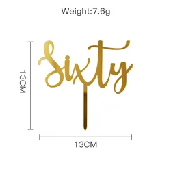 age number  Happy Anniversary Birthday Cake decoration  Vertical Gold ten fifty sixty ninety seventy forty eighty cake toppers