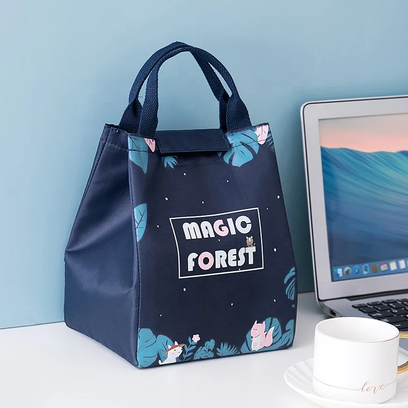 New fashion magic forest insulation thickening outside heat preservation fresh kids thermal picnic lunch bag