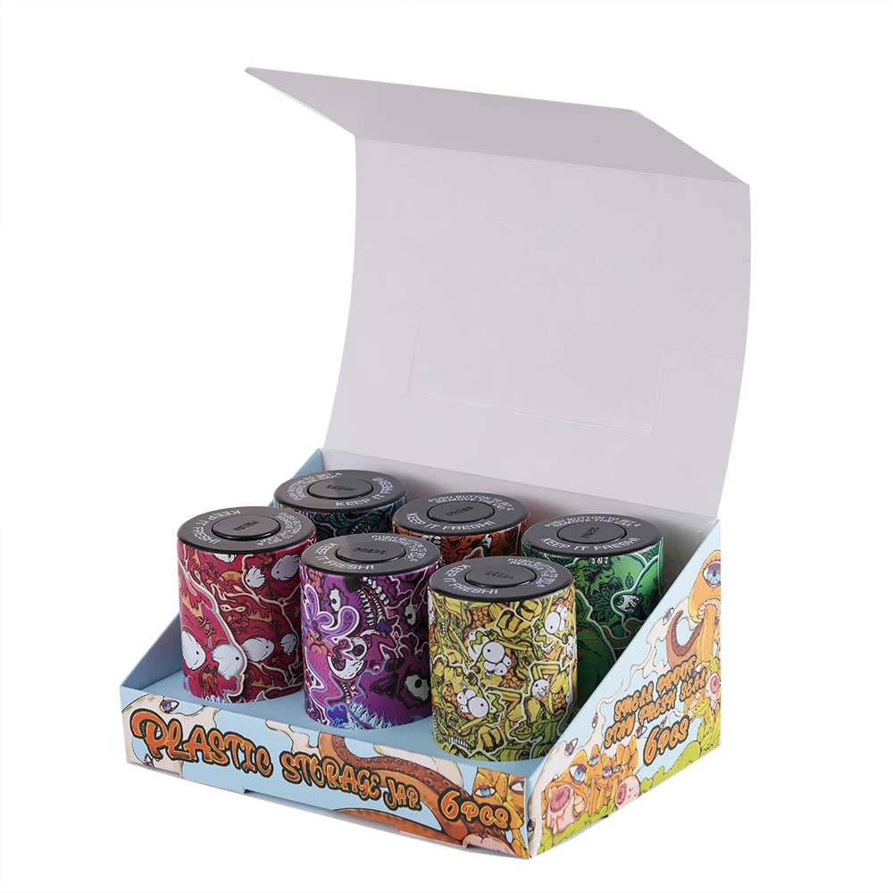 Wholesale Cheap Price Plastic Storage Jars High Quality Airtight Herb Jar Container Stash Can for Tobacco