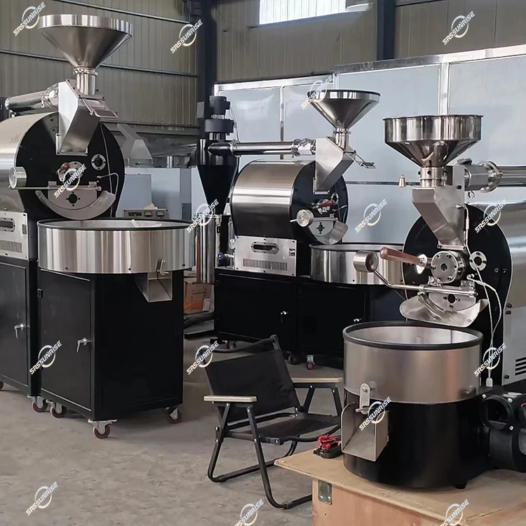 Industrial Small Electric Gas Roaster 1KG 5KG Coffee Bean Roasting Machine Price