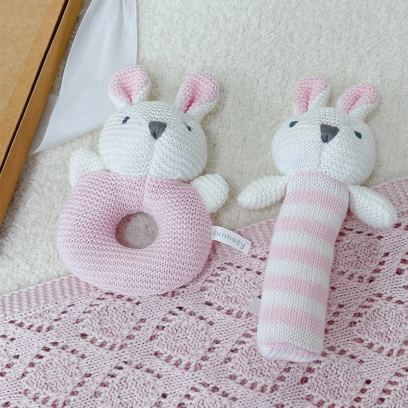 OEM ODM wholesale super soft organic cotton knitted baby blankets newborn for sleeping with comfort toy