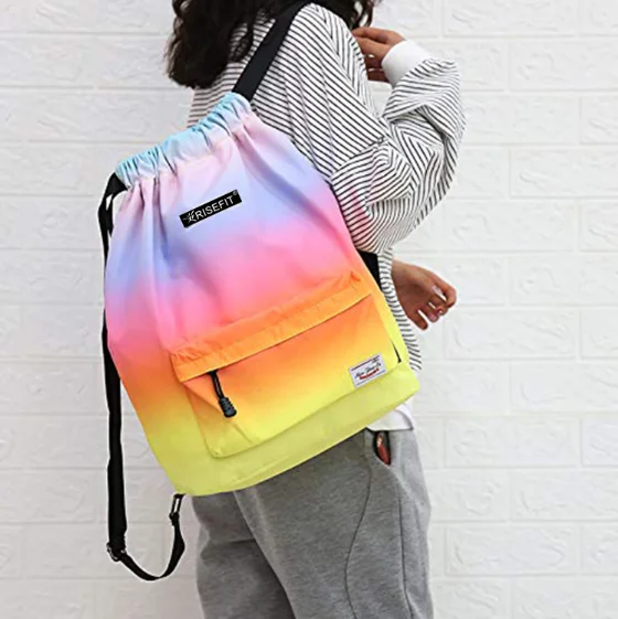 Summer multi-color optional waterproof fitness sports bag travel drawstring bag outdoor training swimming soft back good csat