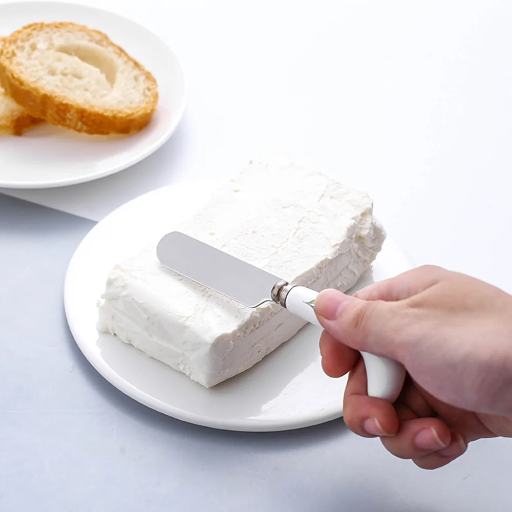 Нож для сыра из нержавеющей стали, нож для масла, набор из 7 предметов, керамическая ручка, столовые приборы