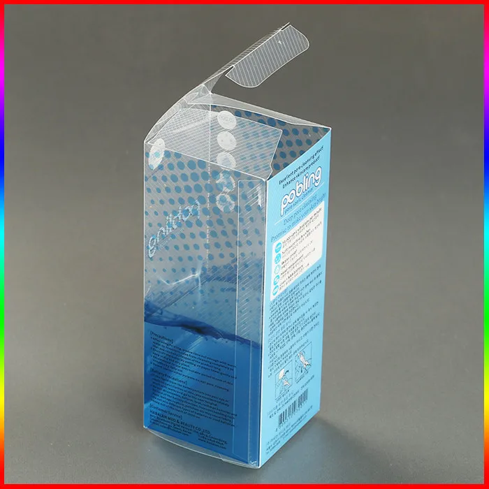 Packing Cuboid Transparent Printed Plastic PVC Boxes Small Plastic Cosmetic Packaging Box
