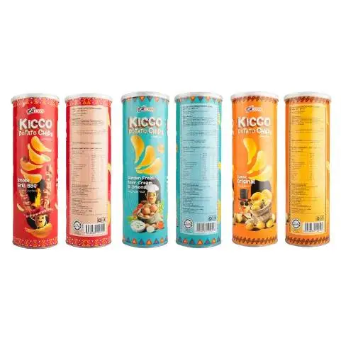 Wholesales Supplier Malaysia Halal Kicco Potato Chips Classic Original Smoke Grill BBQ Garden Fresh Sour Cream & Onion Flavour