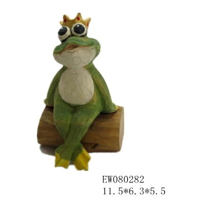 new arrival cute christmas decorative wood frog