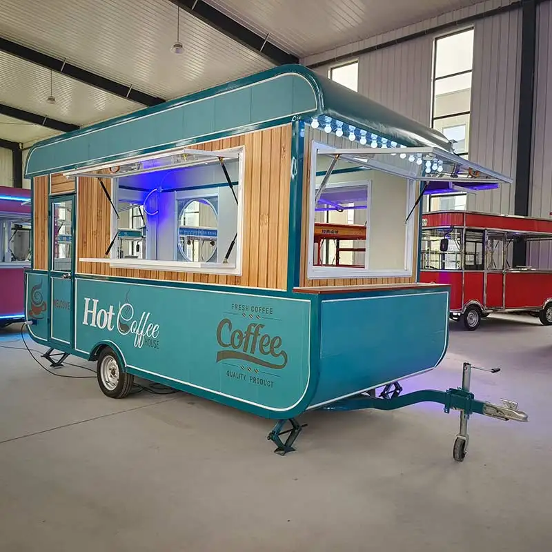 mobile coffee cart fast food trailer / food truck fast food trailer for sale