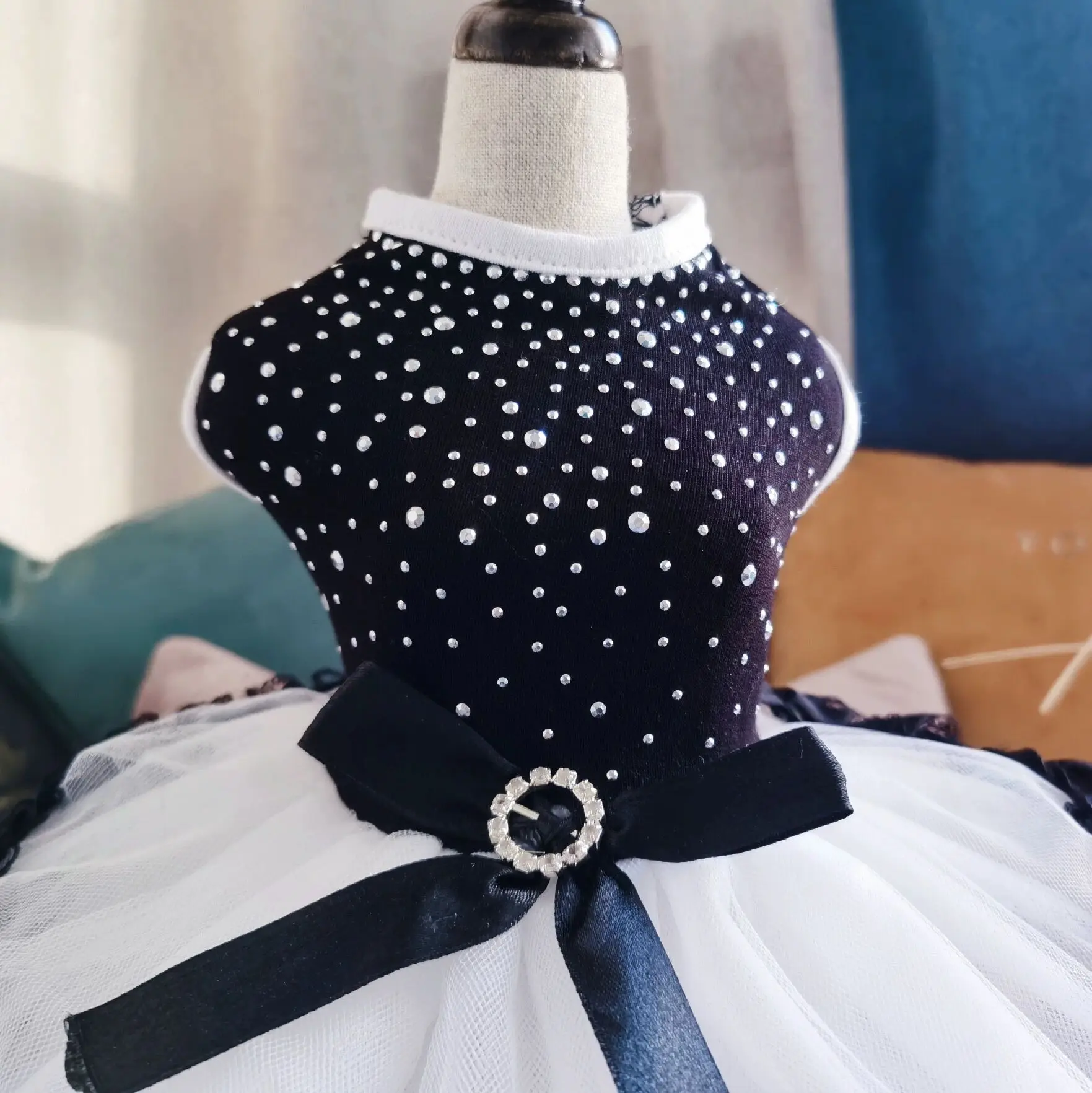 Factory wholesale pet clothes Dog Skirt Pet Wedding Dress Cotton Lace Lace Dog Cat Wedding Dress