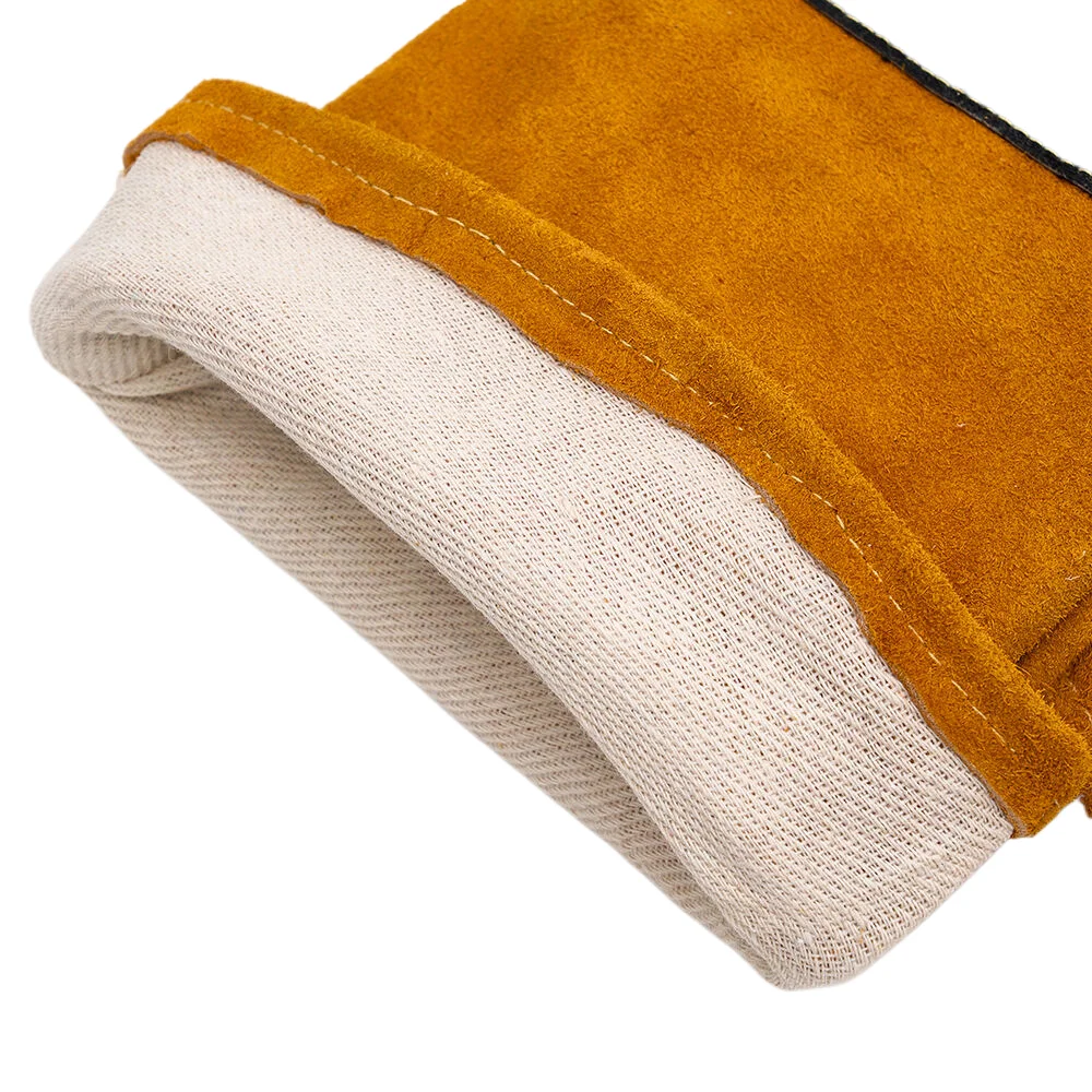 Premium Cow Split Leather Welding Gloves for Fireplace BBQ Heat Protection Heavy Duty Welding Gloves