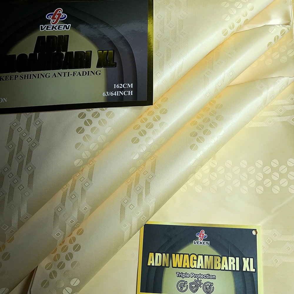 Warehouse New Arrival 2023 Original Bazin Riche Super Magnum Gold xxxl African Jacquard Shadda Fabric
