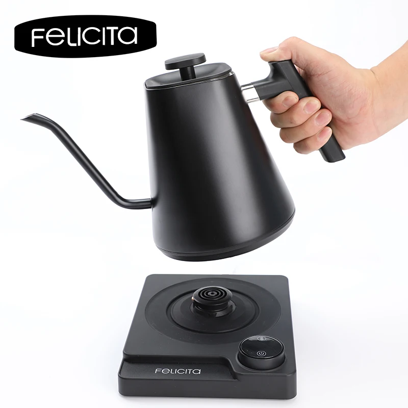 
Felicita coffee pot 110V/220vElectric water kettle/Variable Temperature Digital Gooseneck Kettle for Pour Over Coffee 600ml 