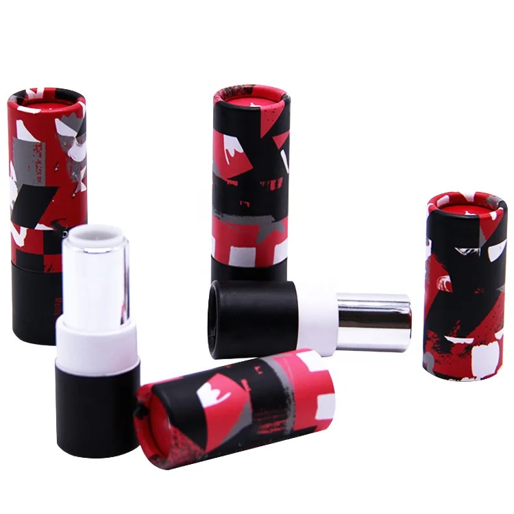 Customized lip packaging empty paper lipstick tube round packaging box