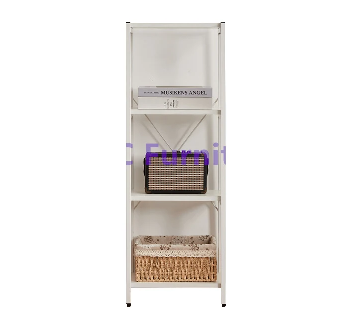 4-tier storage shelf book rack white storage rack multifunctional storage shelf