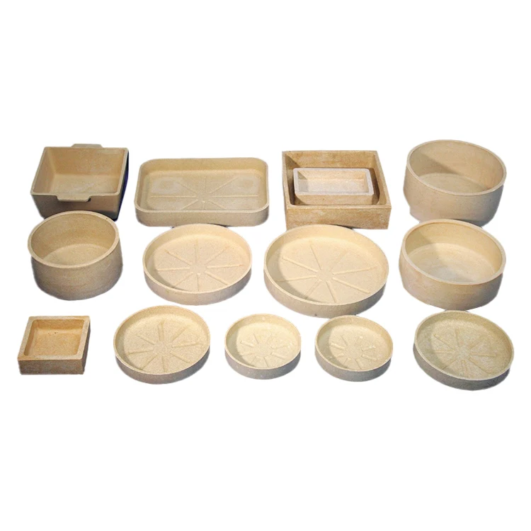 High temperature  cordierite mullite Ceramic White Moulding Refractory ceramic pot crucible