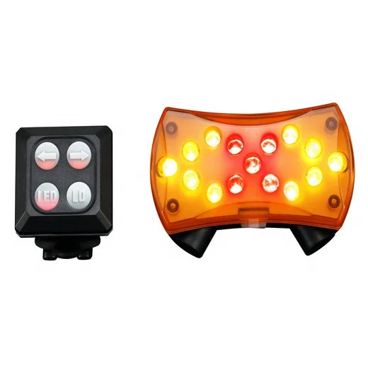 Hot Selling Custom LED Rear Bicycle Light USB Charging Strong Bright Steering Tail Turn Signal ABS Plastic Material Rear Battery