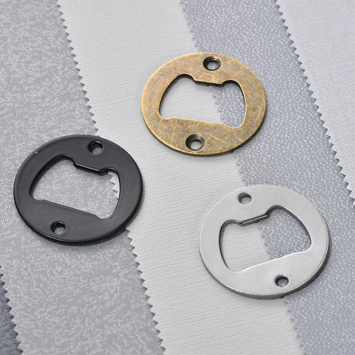 Custom Bronze & Silver Bottle Opener Insert Round Metal Strong Polished Bottle Opener Insert Parts Beer Bottle Opener Hardware