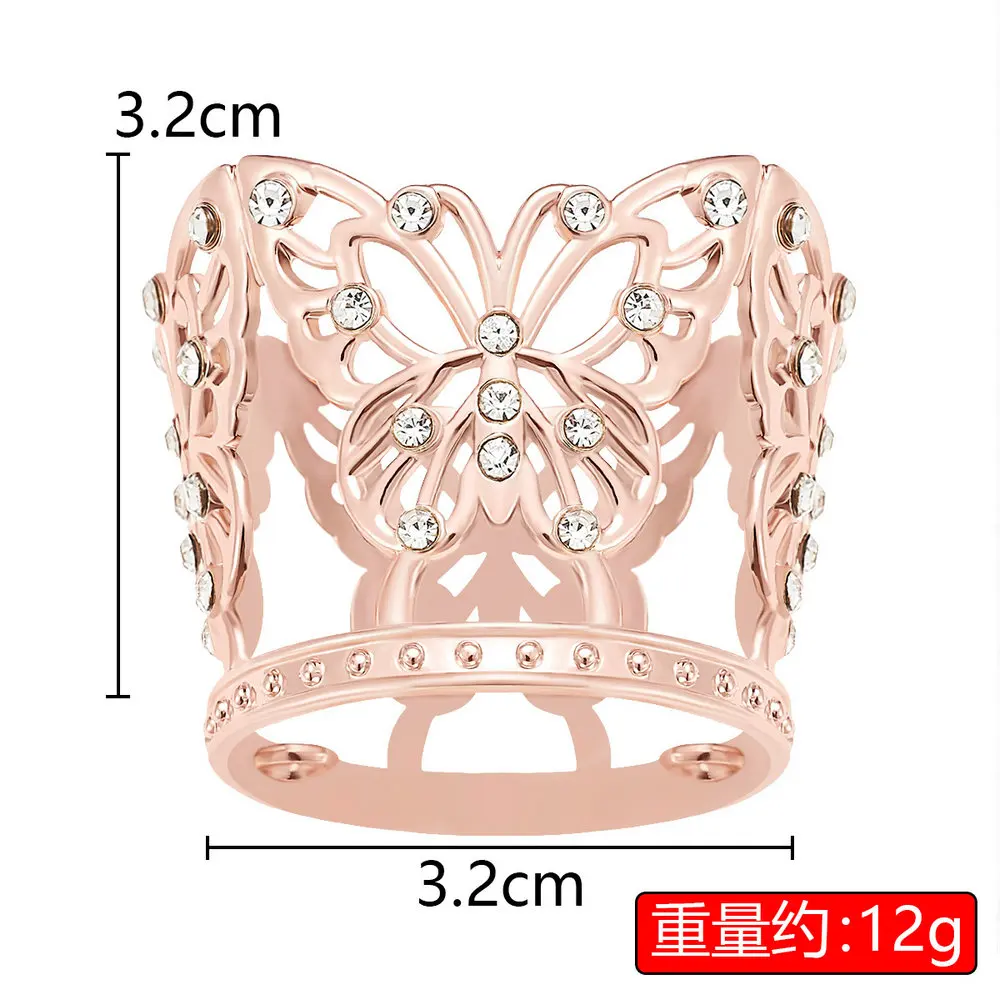 QS New cross-border flower decoration Butterfly Crown beautifully designed Alloy birthday party cake small crown decoration
