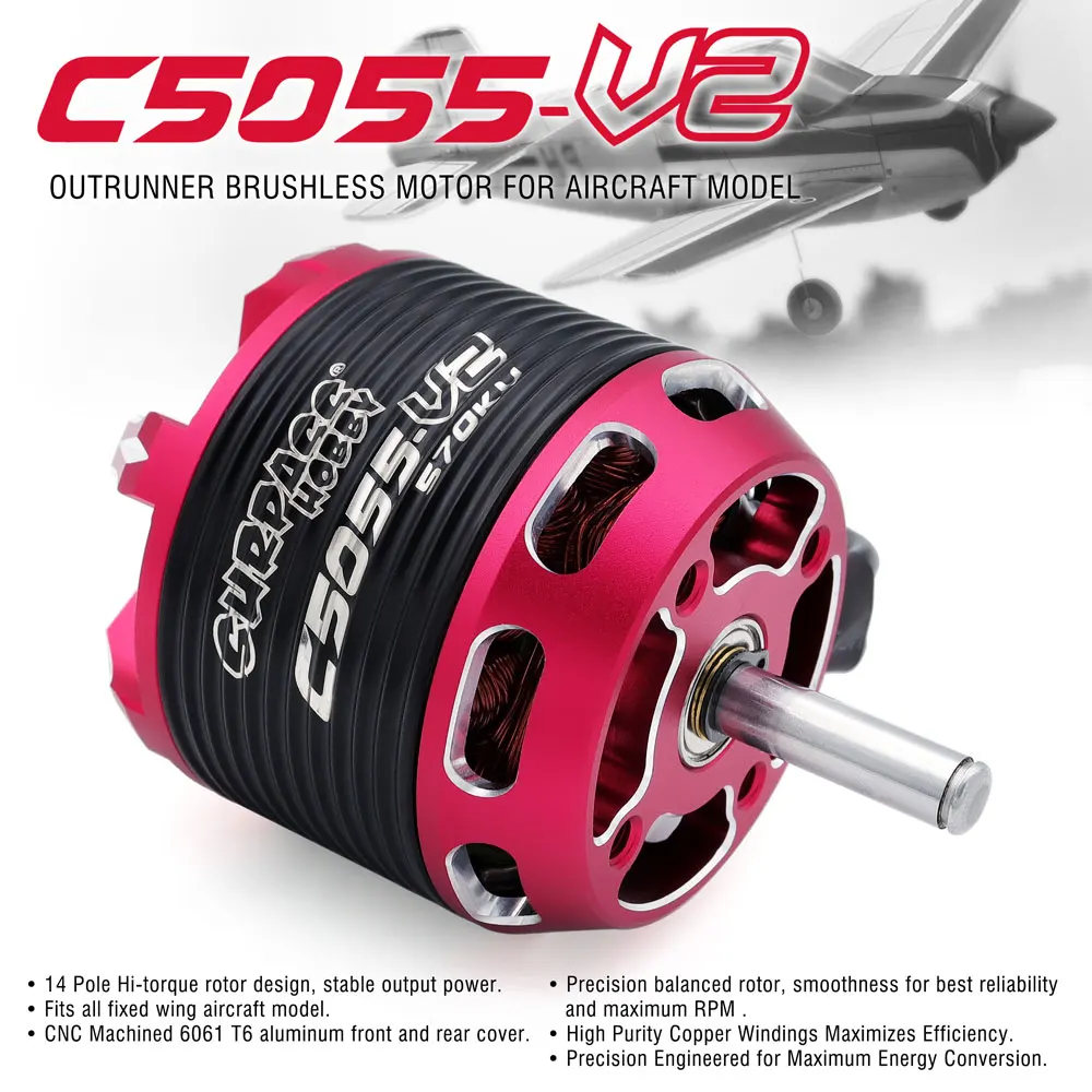 Новые детали для самолета бесщеточный двигатель C5055 v2 570kv 760kv 6S радиоуправляемых самолетов беспилотные летательные аппараты превосходят хобби