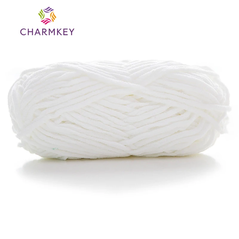 China Factory Supply 100g 100% Polyester Thick Fluffy Velvet 5mm chenille Chunky Blanket yarn plush baby Knitting Yarn