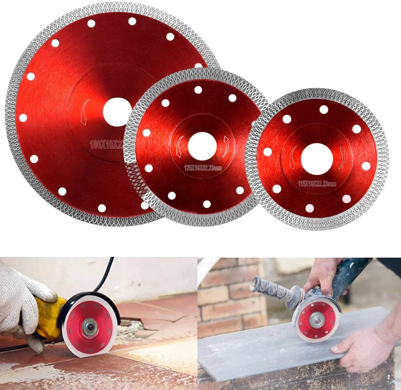 
Using For Cutting Tile V type Mesh Turbo Hot Sintered Diamond Saw Blade 4