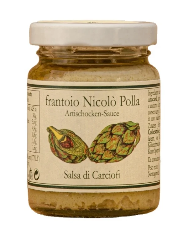 Italian superior quality Artichoke Sauce in extra virgin olive oil 85g by Polla Nicolo since 1875 ideal on pasta and on bread