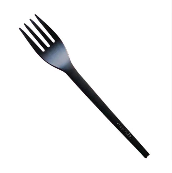 Manufacturer Cheap PLA Biodegradable Picnic Party Disposable Cutlery  compostable biodegradable forks dinnerware sets