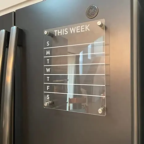 Magnetic Board To Do List Board For Refrigerator Acrylic Dry Erase Board