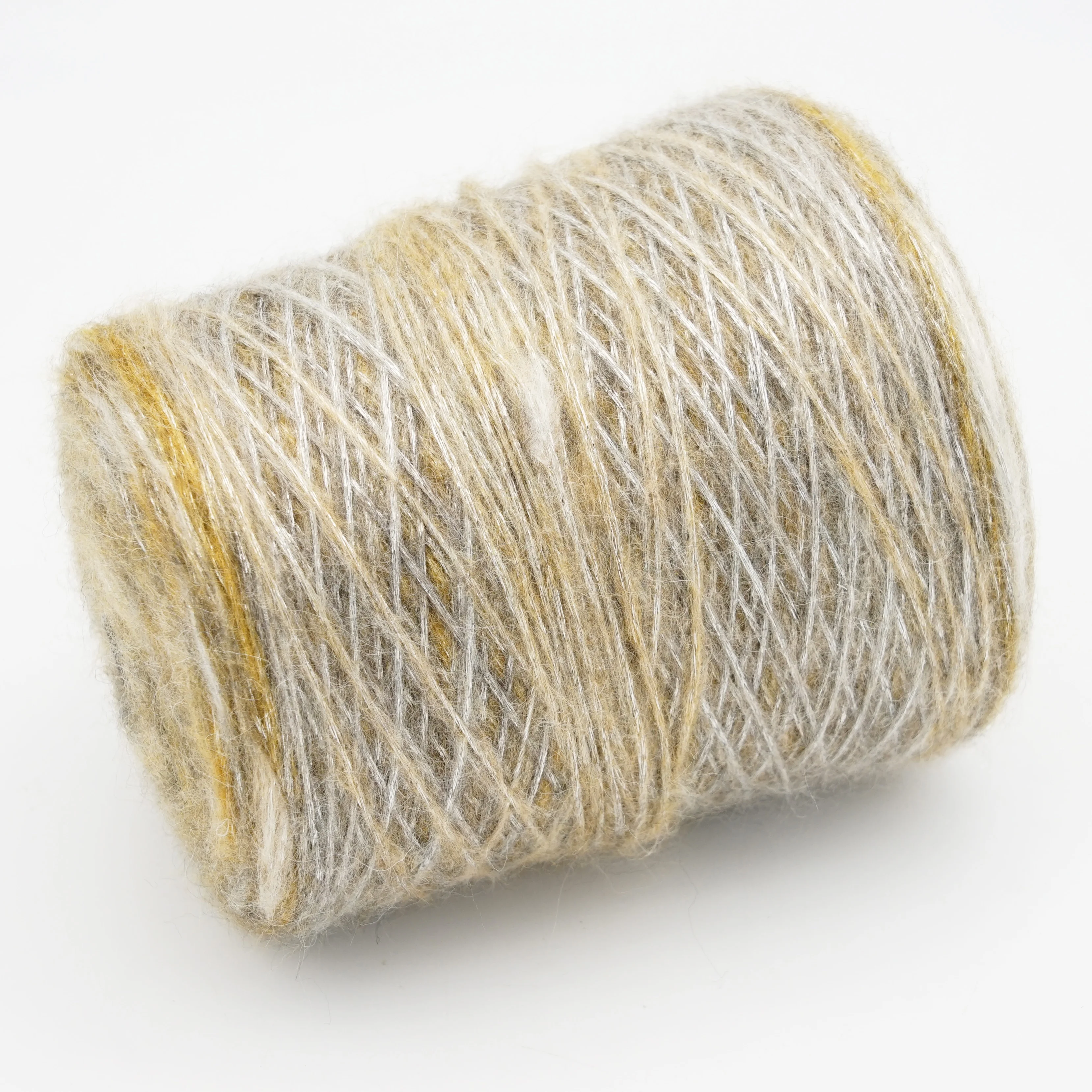 Gradient Colour Blended Fluffy yarn Wool Thread For Knitting And Crochet Gradient Angora wool yarn 4NM yarn sweaters