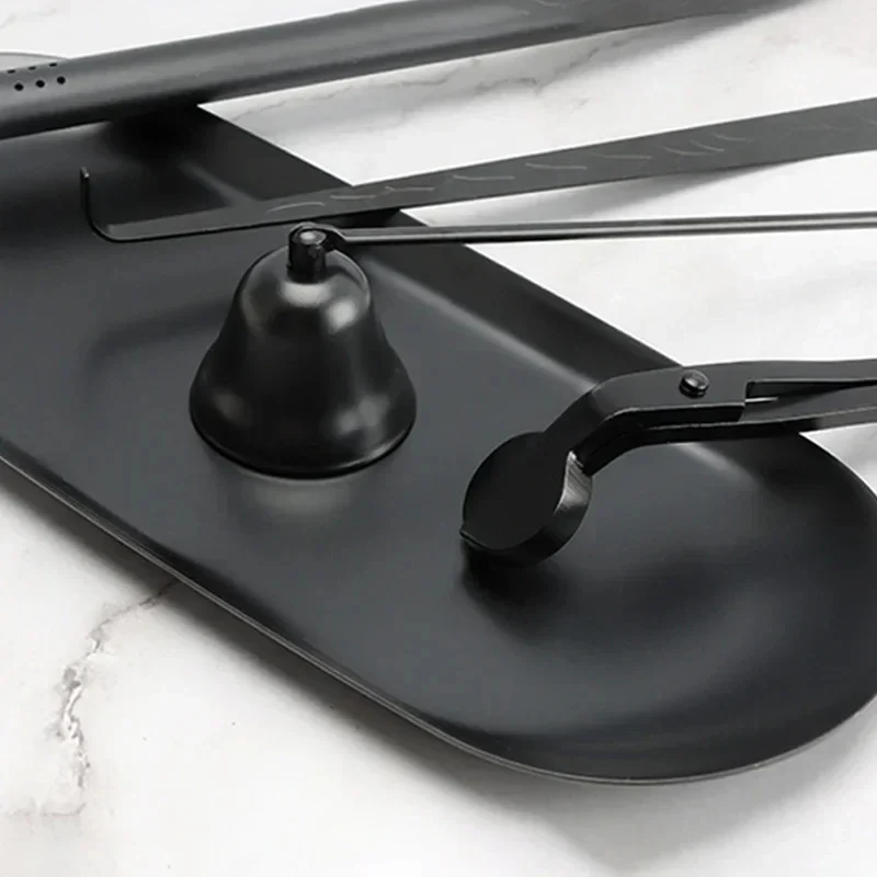 Customized Engraved Candle Accessories Tool Wick Dipper Lighter Candle Snuffer Black Rose Gold Wholesale Candle Wick Trimmer Set