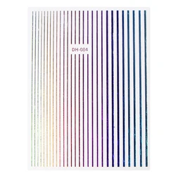 High Quality Gold Nail Line Nail Art Stickers Decoration,Custom Stickers Black White 3D Nail Stickers