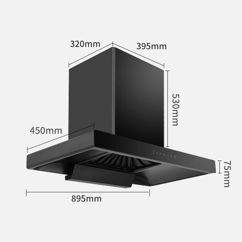 household 900mm Range Hood Smart Smoke Extractor Hood Cooker Chimney Exhaust Range Hood For Kitchen