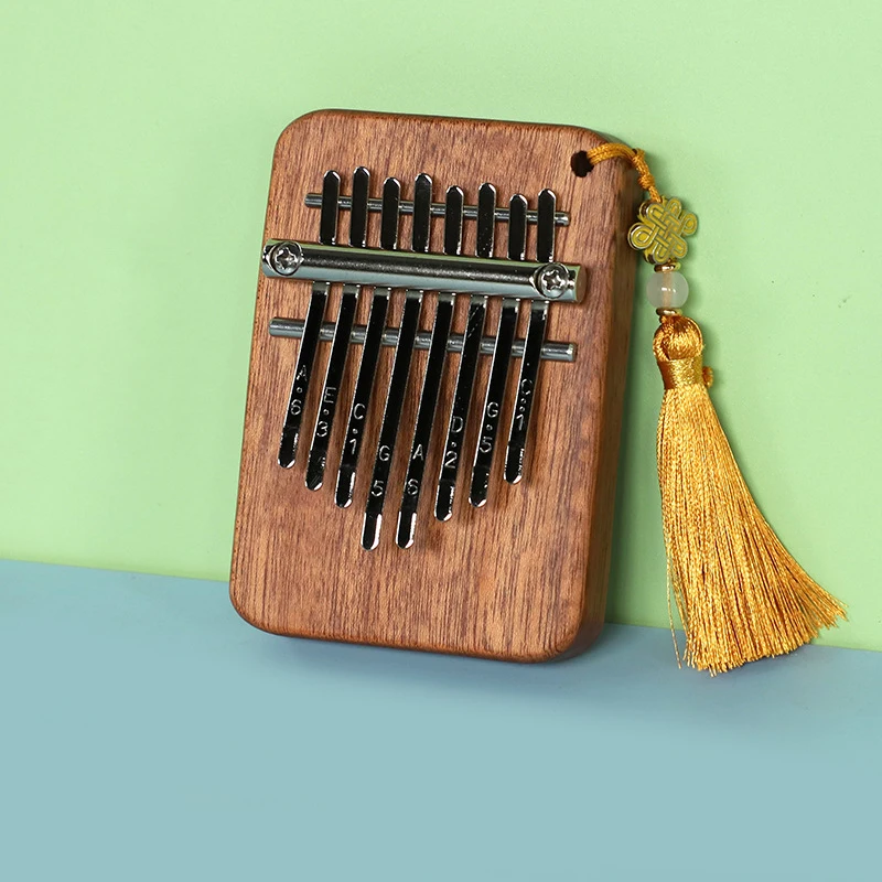 Medium 8-note mini Kalimba portable solid wooden transparent acrylic thumb piano beginner simple thumb piano