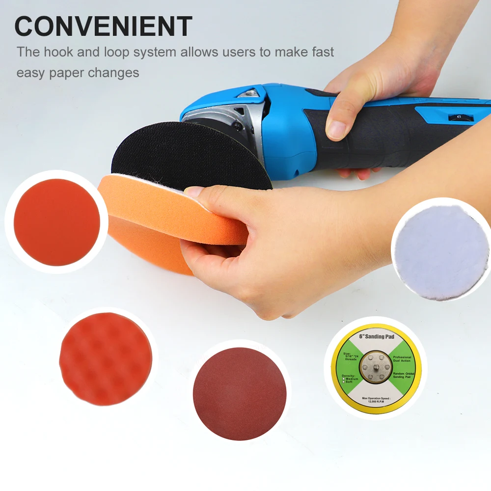 NEWONE 20V Li-ion 5 inch 125mm Orbital Dual Action Polisher Variable speed for DA car Furniture polishing waxing sander machine