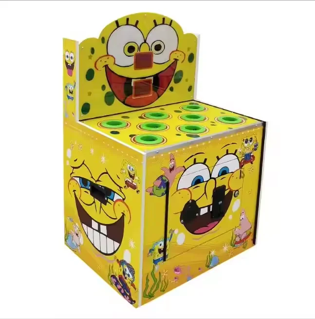 SpongeBob Whack A Mole Hitting Frog Kids Game Machine Frog Hammer Arcade Ticket Redemption Game Machine for Sale