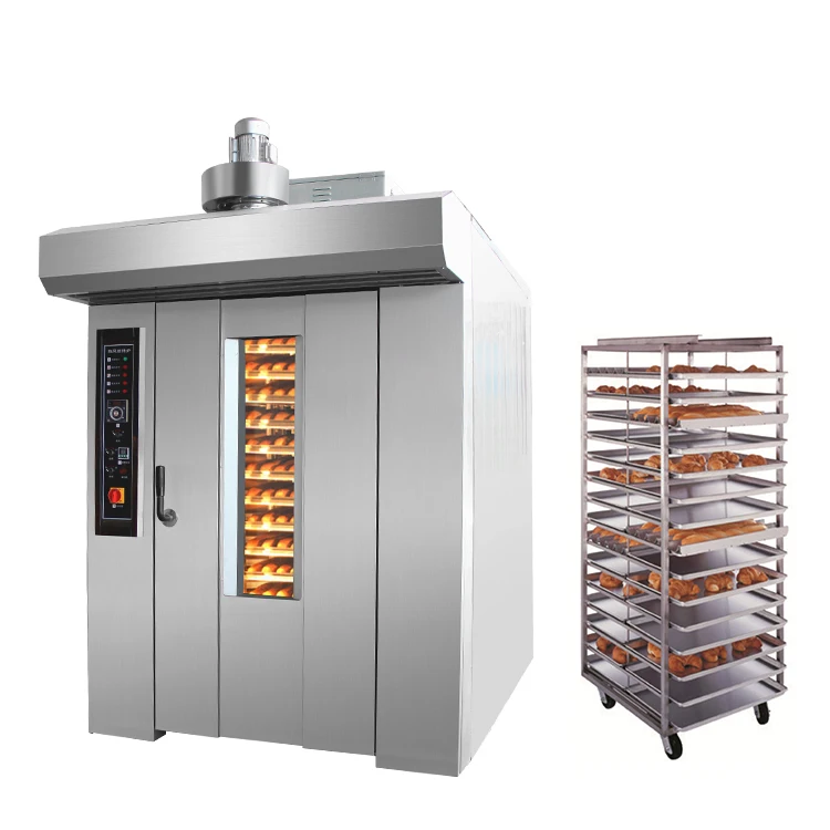 Stainless Steel  Oven-guangzhou Small Rotary Rack Trolley Oven Bakery 64 Rack for Bakery De 16 32 12 Bandejas Suppliers in Kenya