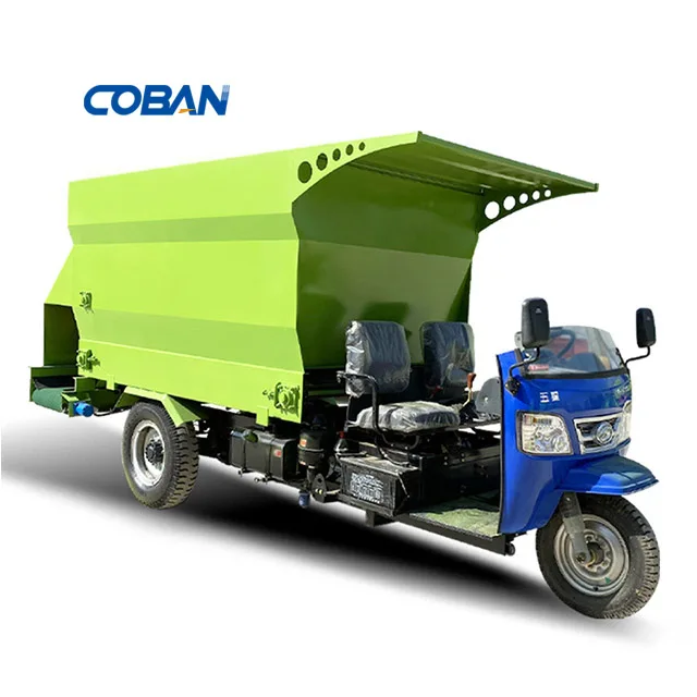 Automatic Poultry Cow Fodder Crushing and Animal Feed Mixing Machine Cattle Feed TMR Feed Mixer Car