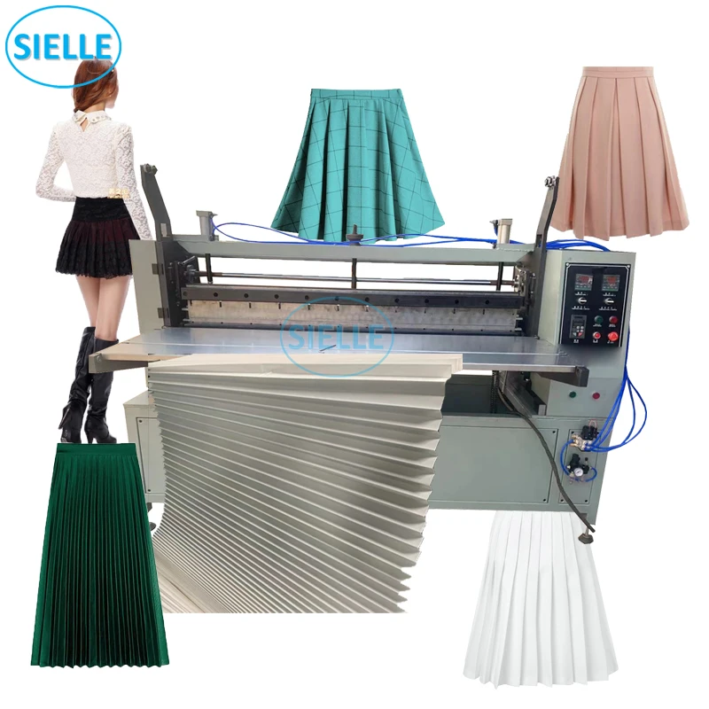 Computer controlled fabric garment pleated skirt pleating machine