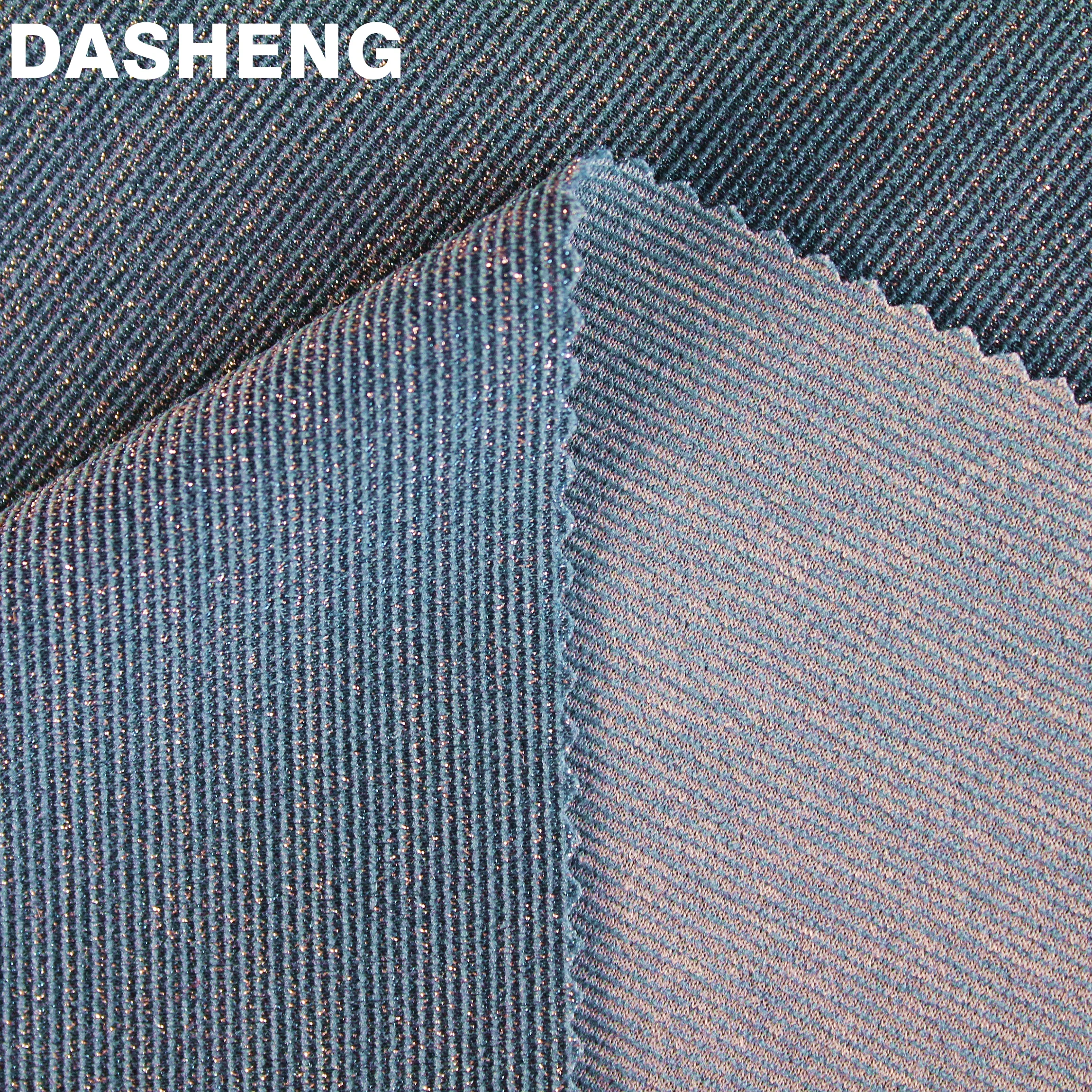 Производство, оптовая продажа, модный полиэстер/искусственный шелк, 15% люрекс, блестящий трикотажный punto roma для одежды, платьев/брюк/костюмов