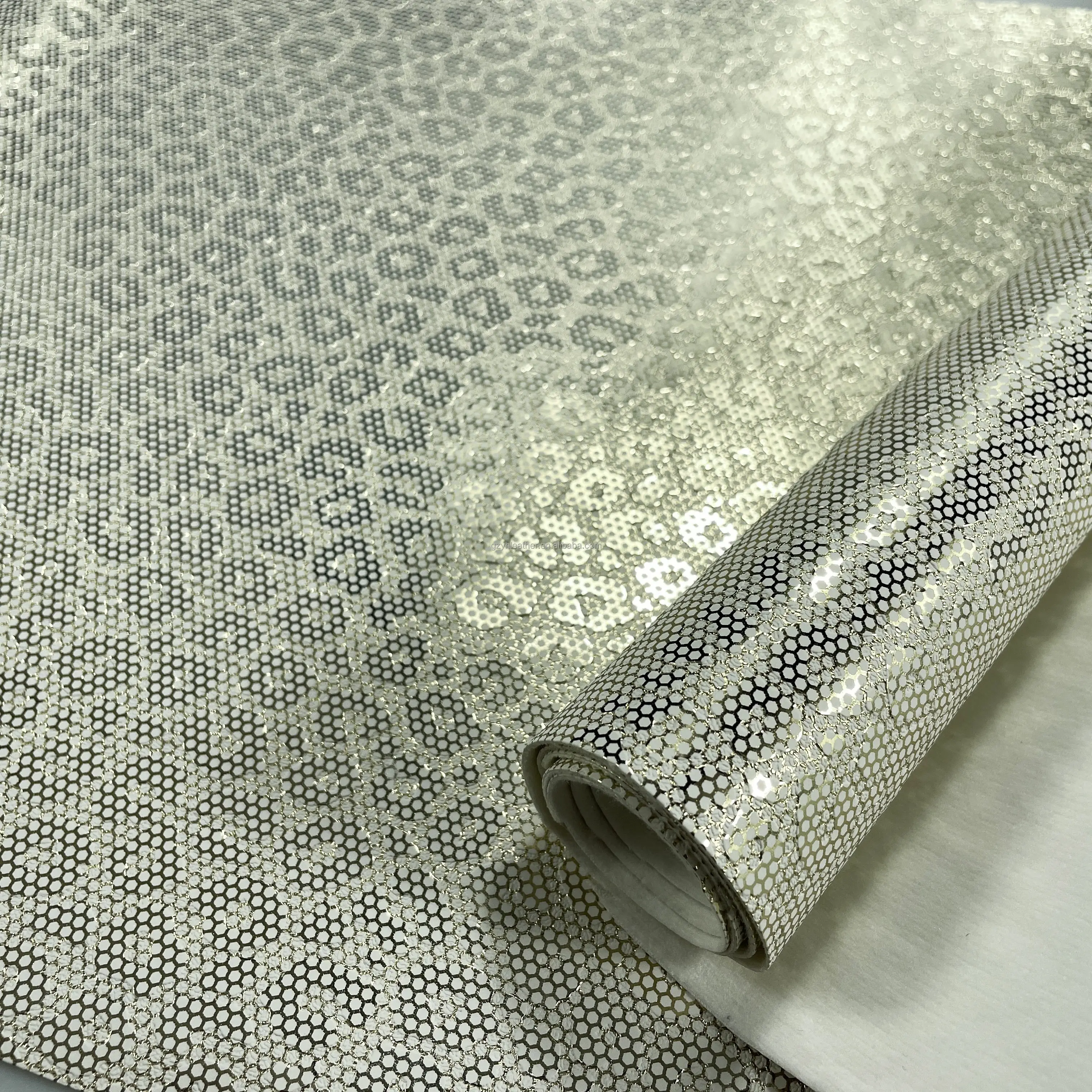 FA-1257 Frosted PU Leather Leopard Embossed Hot Stamping Waterproof Shoe & Bag Making Material for Car Use PVC Compliant