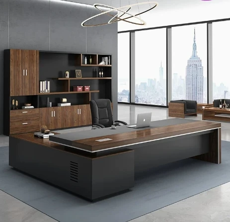 Executive Office Furniture Sets MFC Executive Computer Desk Modern Office L Shape Table