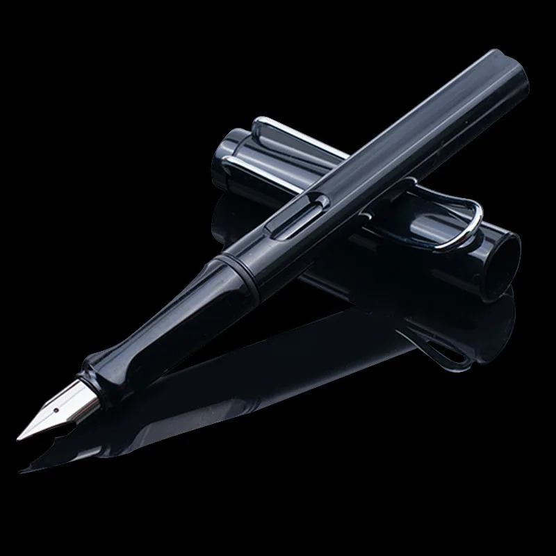  Wholesale Cheap Plastic Transparent Rainbow Fountain Pen with Ink
