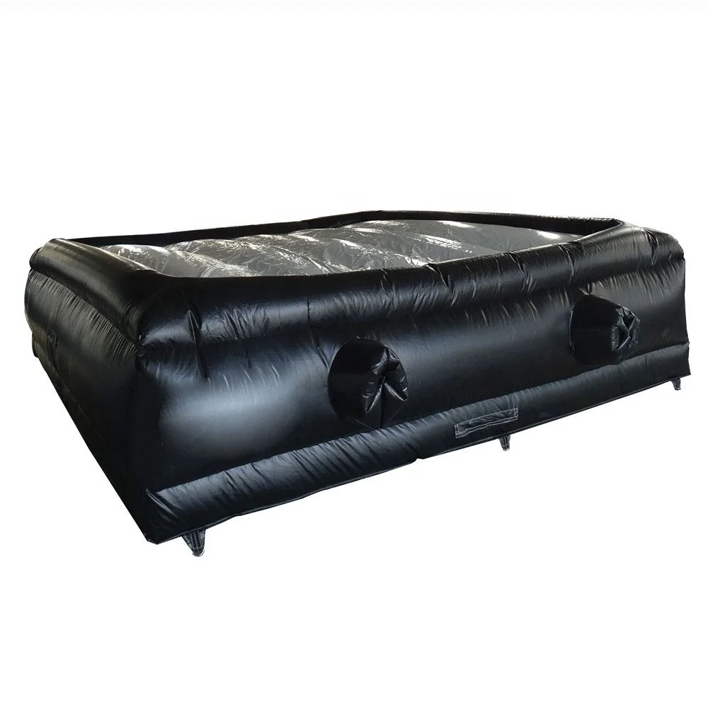 Outdoor giant inflatable landing airbag with ramp / bike jump stunt air bag for FMX MTB BMX bag jump airbag