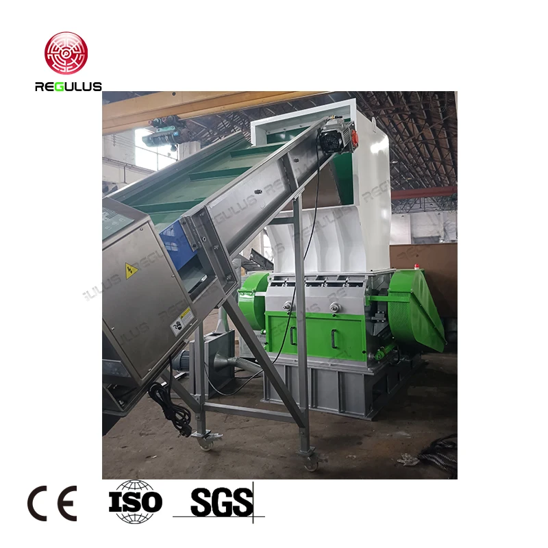 Regulus PP Bottles Woven Bags Bulk Bags Rubber Reusing Crushing Equipment Grinding Machine Granulator Plastic Recycling Crusher