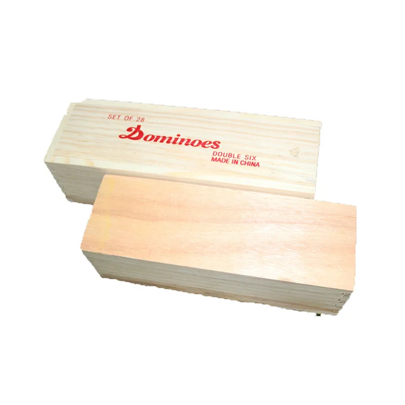 Wholesale Professionnel White Domino 28 Piece Set Board Game Toy Double Six Blank Sublimation Dominoes Set With Wooden Box